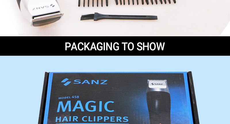SANZ 458 Rechargeable Professional Hair Clipper Shaver Haircut Trimmer Is Grade Grooming Tool . Its Ergonomic Design, Rechargeable Functionality, And Durable Stainless Steel Blades Make It An Essentia