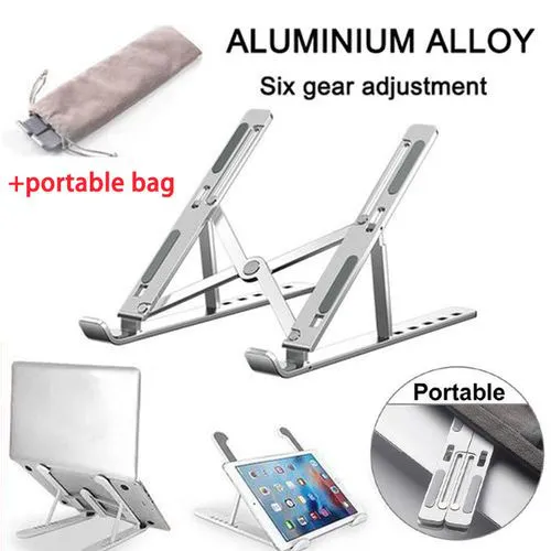 Generic Uniserval Foldable Adjustable Laptop Stand & Holder Desk Laptop Stand,Suturun Ergonomic Detachable Computer Stand for Laptop Riser for Desk,Portable Aluminum Laptop Stand