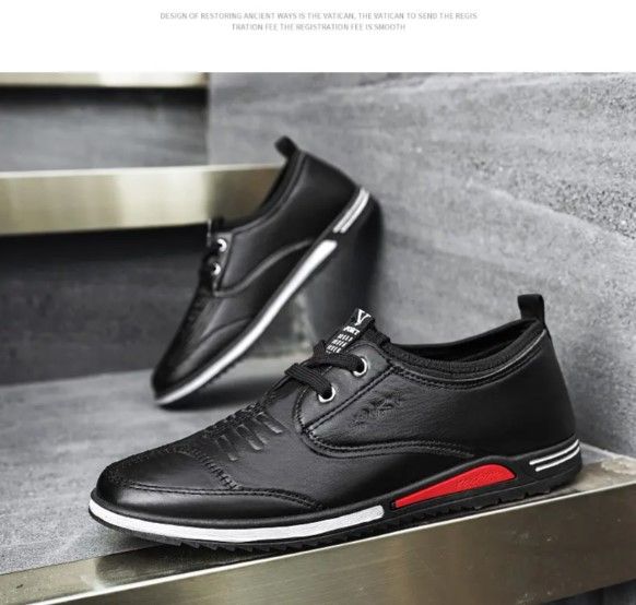 New Men's Shoes –Stylish And Versatile Casual sneakers. Lightweight Leather Design Combines Comfort And Fashion, Perfect For Everyday wear. Soft Soles For Ultimate Comfort  Ideal For Office/Casual