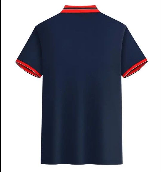 Men's Polo T-shirt Fashion Plaid Shirt 2024 Casual Short Sleeve Navy Men Shirts. This Polo Shirt Is Perfect For Casual Outings, Semi-Formal Settings, Or Professional Environments