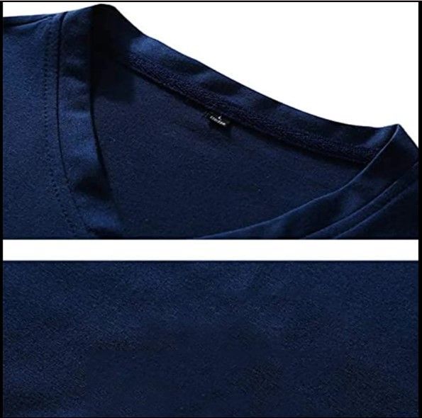 2 Pcs Fashion Men's T-Shirt + Shorts Navy Blue Short set suit Casual Breathable
