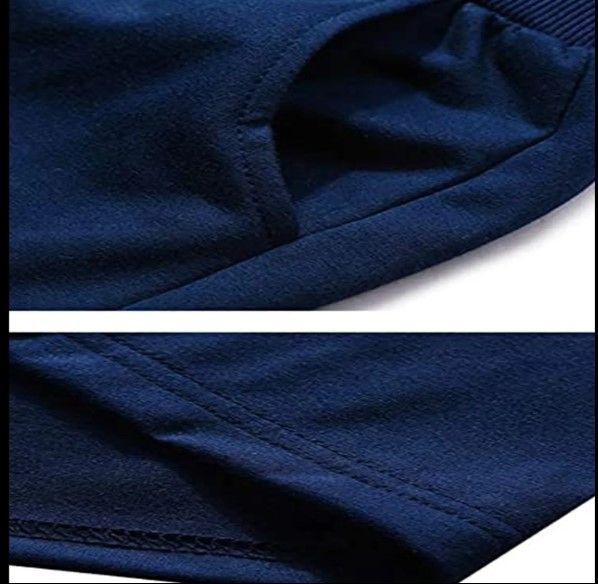2 Pcs Fashion Men's T-Shirt + Shorts Navy Blue Short set suit Casual Breathable
