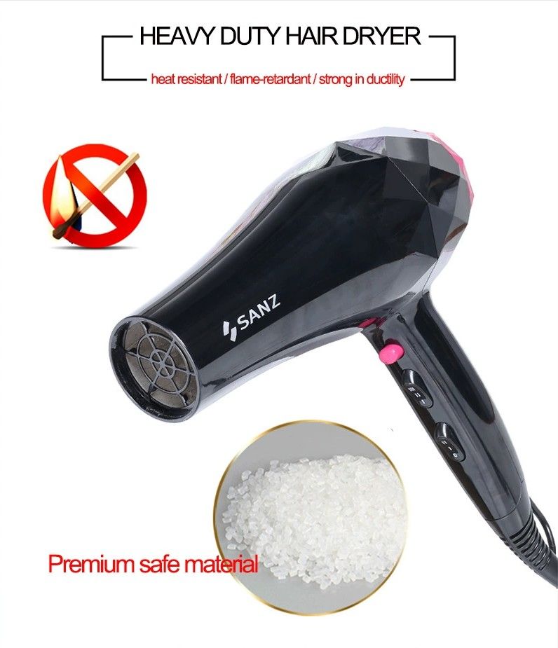 Achieve Salon-Quality Results With The SANZ 9010 Professional Hair Dryer Electric High-Power Salon Hair Blow Dry Does Not Hurt The Hair With Hot And Cold Air, A Must-have For Your Hair Care Ro