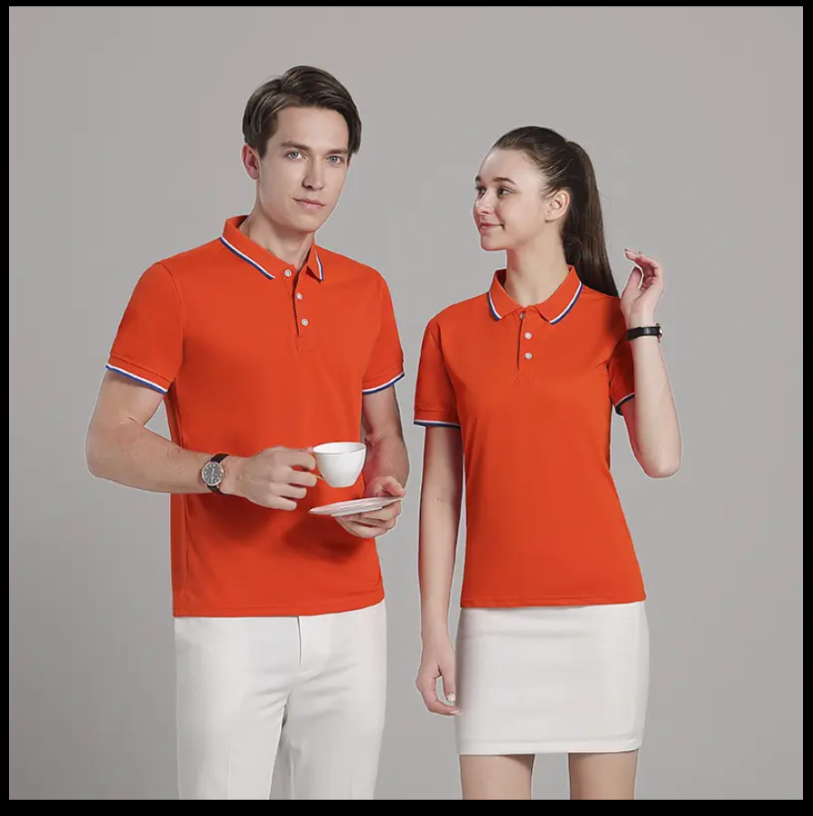 Orange Men's T-shirt Classic Fit  Dual Tipped Collar Short Sleeve Polo Shirt Men's Polo Shirts Short Sleeve Versatile And Stylish Wardrobe Staple, Designed For Both Casual And Semi-Formal Occasions