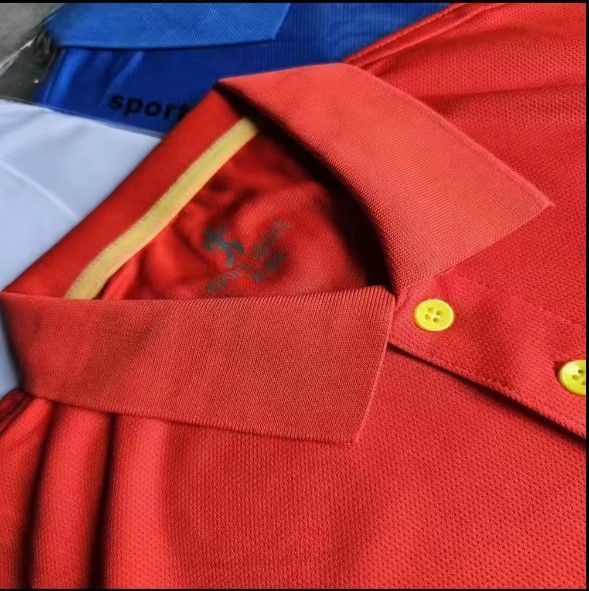 3 Pieces Men's Polo T-shirt Fashion Plain Shirt 2024 Casual Short Sleeve Cotton Red Shirts For Causal Events For Both Men And Women