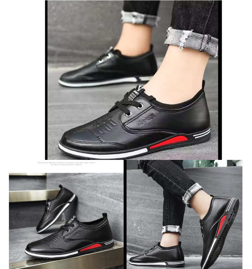 New Men's Shoes –Stylish And Versatile Casual sneakers. Lightweight Leather Design Combines Comfort And Fashion, Perfect For Everyday wear. Soft Soles For Ultimate Comfort  Ideal For Office/Casual