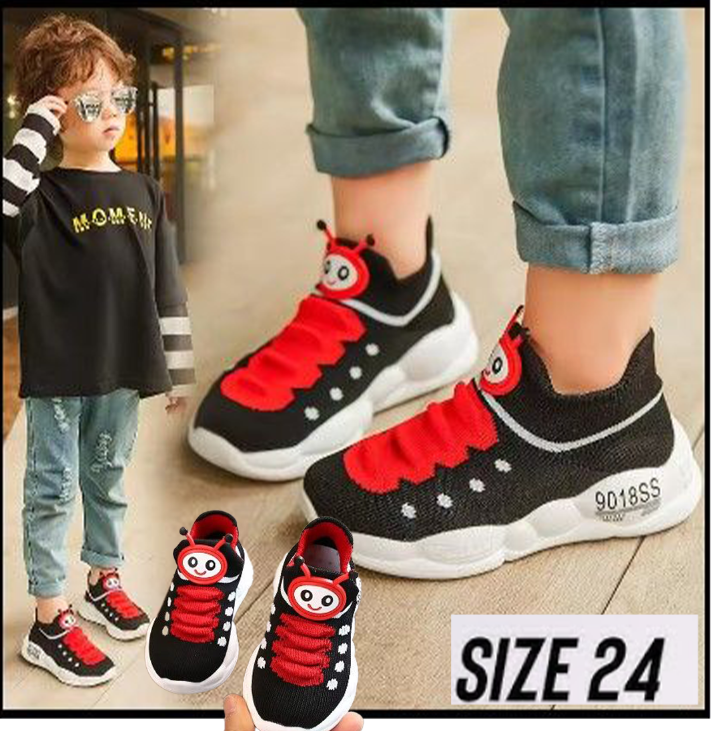 Kids Sneakers Breathable Soft Spring Autumn Little Kid's Shoes For Sports Soft Non-slip Running Sports Shoes Slip-on