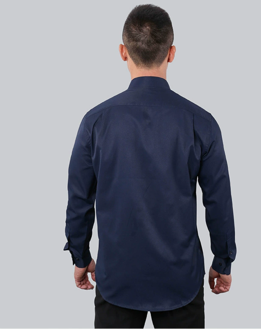 Upgrade Your wardrobe With Aidailu Men's Official Shirt Professional Wear Classic Long-Sleeve Button-down Shirt, Available In Elegant Black And Navy Colors. Designed For Both Style And Comfort