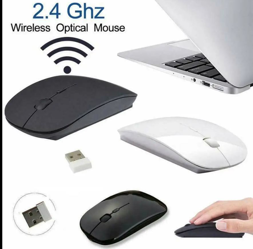 Streamline Your Computing Experience With This Wireless Rechargeable Mouse, Designed For Precision And Convenience, 2.4G Portable Mobile Wireless Mouse with USB Receiver, 3 Adjustable DPI for Noteboo
