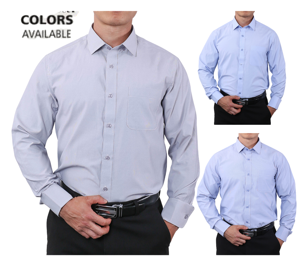 Aidailu Men Shirt Slim Fit Long Sleeve Men's Official Shirt Formal Cotton Business Shirts (S-3XL)