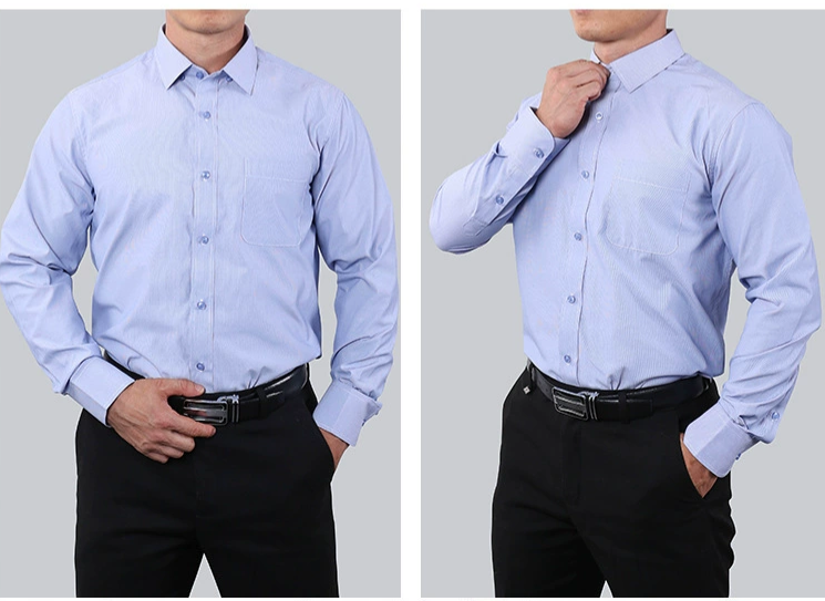 Aidailu Men Shirt Slim Fit Long Sleeve Men's Official Shirt Formal Cotton Business Shirts (S-3XL)