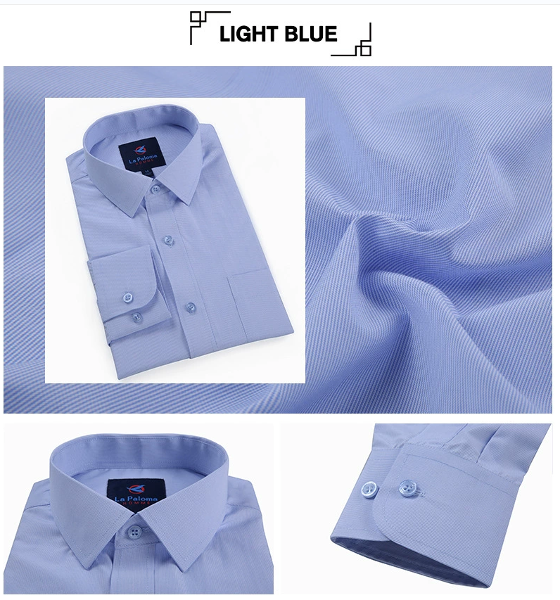 Aidailu Men Shirt Slim Fit Long Sleeve Men's Official Shirt Formal Cotton Business Shirts (S-3XL)