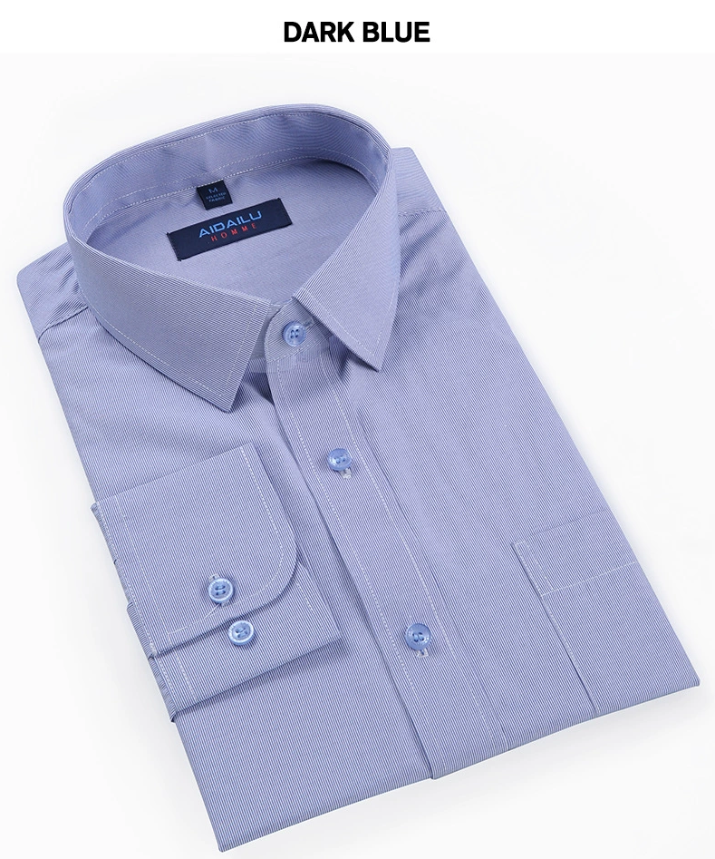 Aidailu Men Shirt Slim Fit Long Sleeve Men's Official Shirt Formal Cotton Business Shirts (S-3XL)
