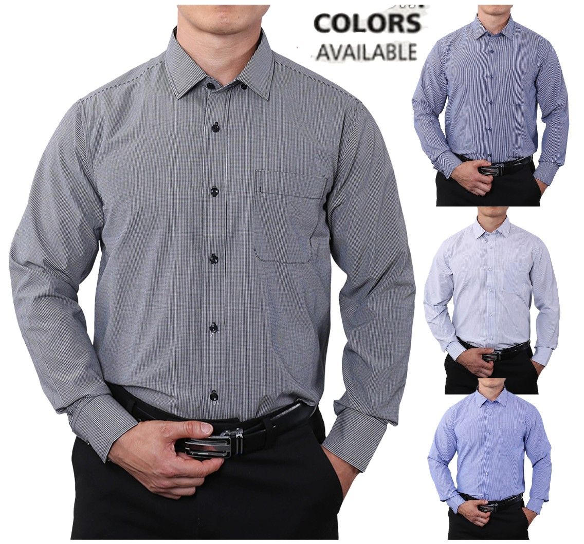 Men's Official Shirt  Long-Sleeve Slim Fit Male High-grade Cotton Fabrics, Versatile Crafted From High-Quality, Breathable Fabric Designed For Comfort And Durability For Professional or Casual Occasio