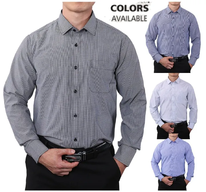 Men's Official Shirt  Long-Sleeve Slim Fit Male High-grade Cotton Fabrics, Versatile Crafted From High-Quality, Breathable Fabric Designed For Comfort And Durability For Professional or Casual Occasio