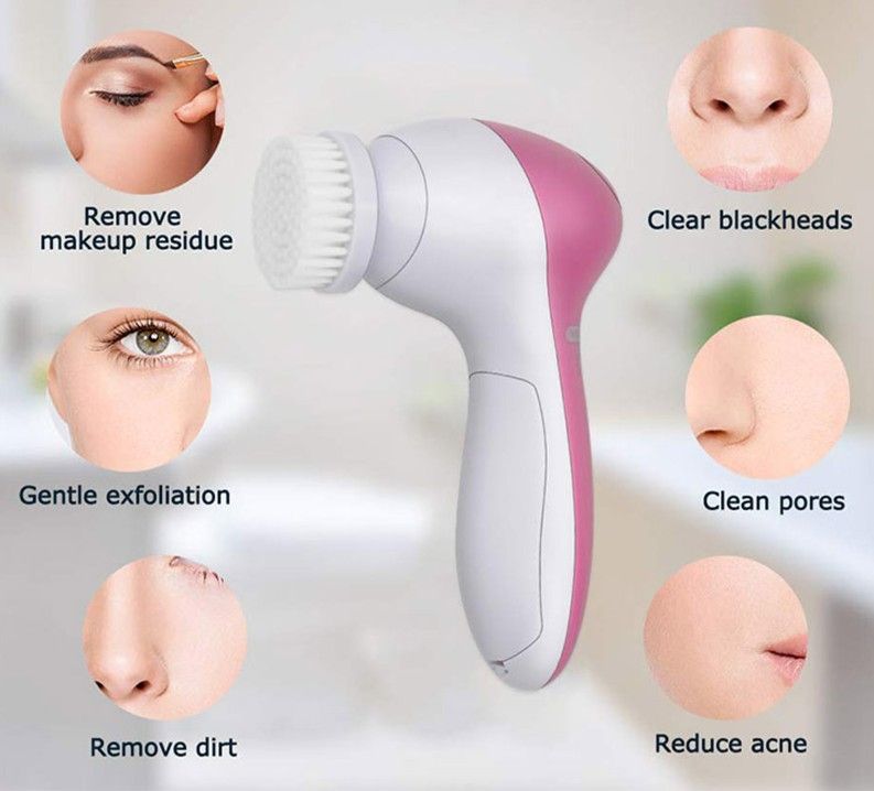 Beauty Facial SkinCare Massager,5 In 1 Portable Multi-Function Skin Care Electric Facial Massager for Cleansing,Exfoliating and Massaging Personal SkinCare Tools