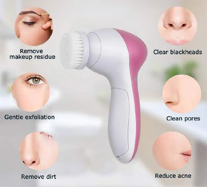 Beauty Facial SkinCare Massager,5 In 1 Portable Multi-Function Skin Care Electric Facial Massager for Cleansing,Exfoliating and Massaging Personal SkinCare Tools