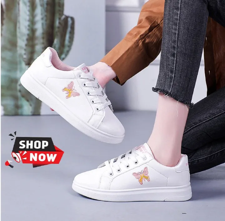 GBO  Fashion Women Sneakers Comfortable Cute  Lace Up Classic Shoes Women's Canvas Shoes Tennis Shoes Low Top Fashion Sneakers Lace up Classic Casual White Sneakers for Women