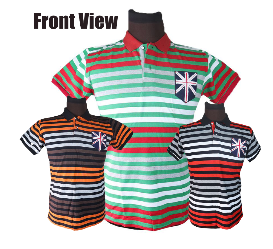 3 Pieces Summer Men Shirt  Multiple Colors Stripe Polo T-shirts Fashion Short Sleeve Embroidery Casual Tops  Casual Short Sleeve Cotton Shirts Tops for Man Summer Clothing