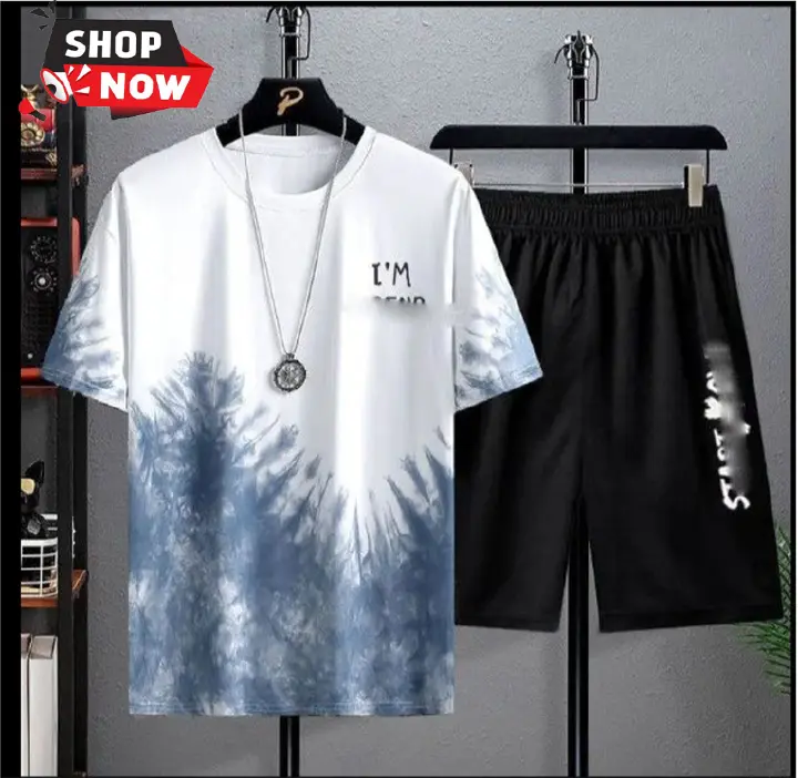 Men's Short Summer 2PCS Quick Drying 3D Printed. Men Clothing Two Pieces Short Sleeved T-Shirt With A Short. This Trendy Set Is The Perfect Blend Of Casual Style And Ultimate Comfort.
