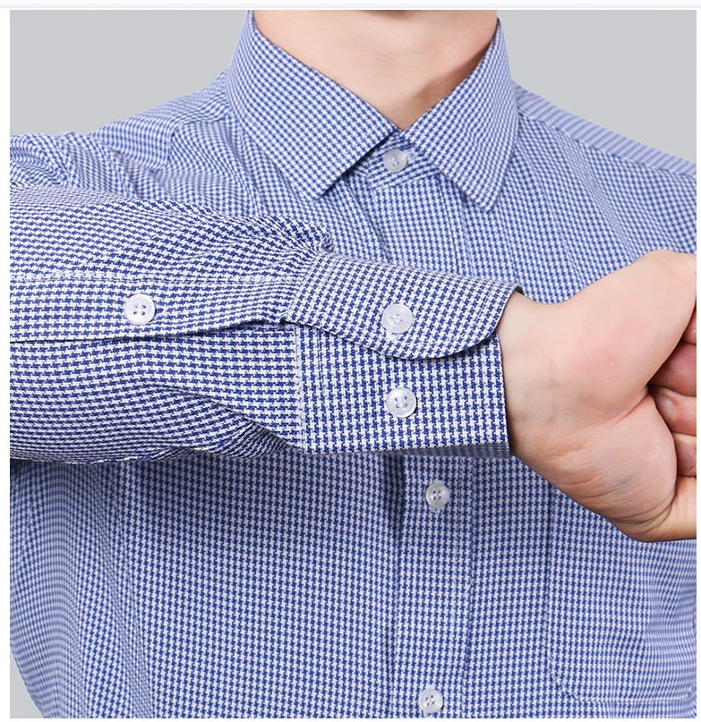 Fashion Casual Men's Official Shirt Perfect For Professional And Semi-Formal Occasions That Combines Elegance And Functionality, Featuring A Tailored Fit, A Button-Down Front, And A Subtle Checkered P