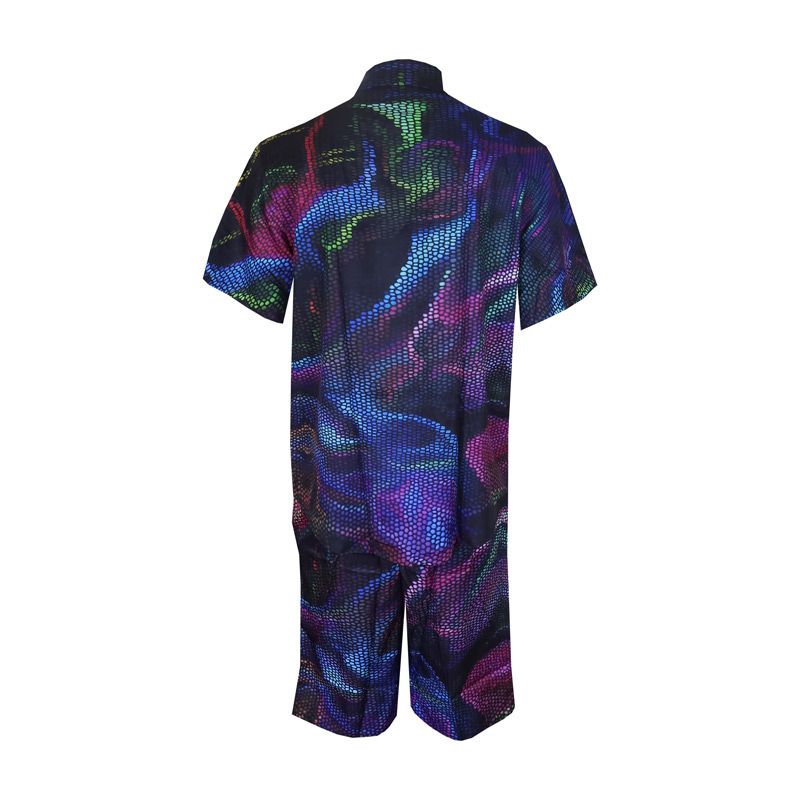 Men's Short 2 In 1 Short Sleeve Shorts Set T-shirt. The lightweight, Breathable Material Ensures Maximum Comfort, Making It Perfect For Beach Outings, Summer Parties, Or Casual Hangouts
