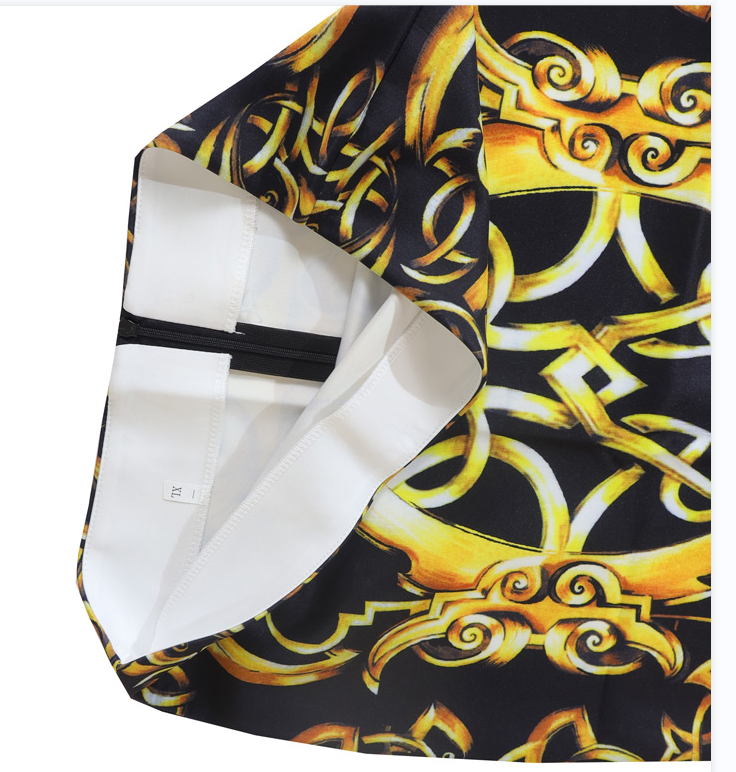 Fashion Women's Skirt Stretchy Bodycon Pencil Printed Casual  skirt