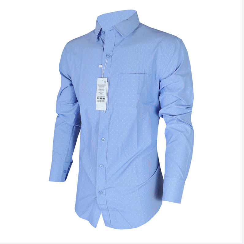 Aidailu Men's Official Shirt Polka Dot Formal. Upgrade Your Wardrobe With This Elegant Light-Blue Men shirt. With Its Timeless Design And High-Quality Craftsmanship, This Shirt Adds A Touch Of Sophist