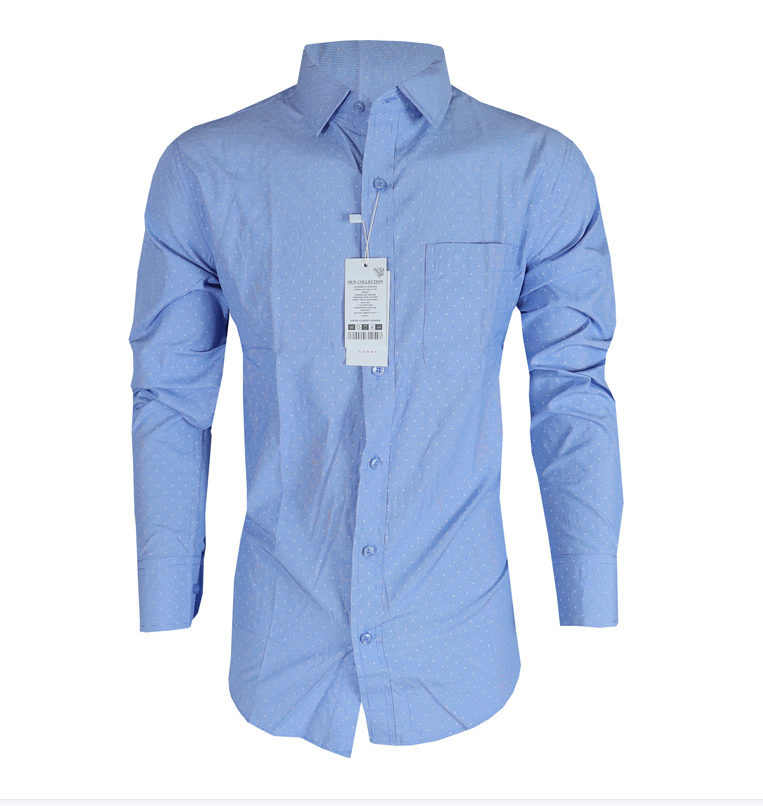 Aidailu Men's Official Shirt Polka Dot Formal. Upgrade Your Wardrobe With This Elegant Light-Blue Men shirt. With Its Timeless Design And High-Quality Craftsmanship, This Shirt Adds A Touch Of Sophist