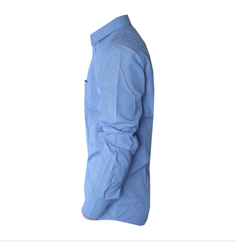 Aidailu Men's Official Shirt Polka Dot Formal. Upgrade Your Wardrobe With This Elegant Light-Blue Men shirt. With Its Timeless Design And High-Quality Craftsmanship, This Shirt Adds A Touch Of Sophist