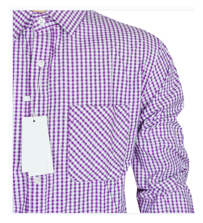 Aidailu Men's Official Shirt Purple Checkered Long-Sleeve Cotton Men's Shirt Both For Casual And Official Wear Fashion. Blends Timeless Style With Everyday Functionality With Elegant Checkered Pattern