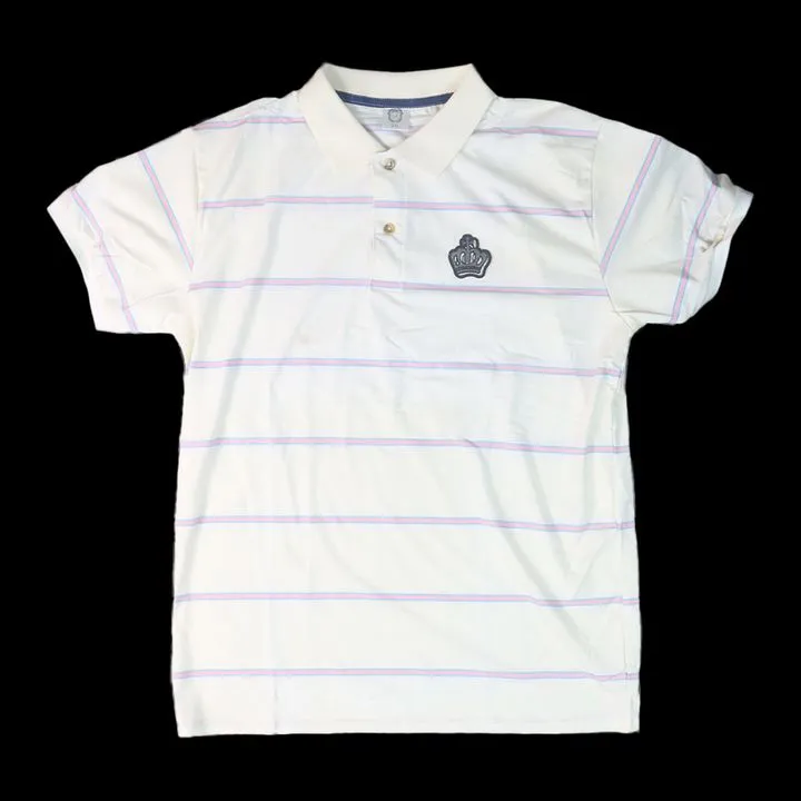 Men Shirt Crown Embroidered Men Polo Shirt Is A Stylish Blend Of Elegance And Simplicity, Perfect For Casual Or Semi-Formal Wear Men Top