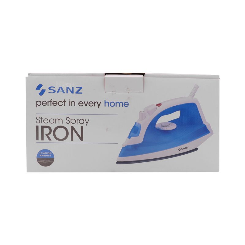 SANZ Blue And White Electric Iron Box Household Steam Handheld  Non-stick Soleplate Iron BOX For Home Use With Adjustable Temperature Portable Electric Iron Ceramic Non-Stick Soleplate Vertical Steam