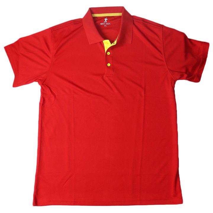 Men's Polo T-shirt Fashion Plain Shirt 2024 Short Sleeved Cotton Red Men Shirts For Casual Events For Both Men And Women