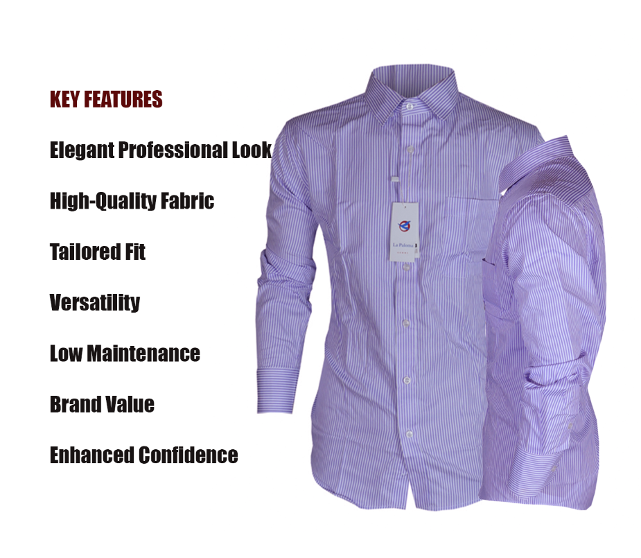 La Paloma Homme Men's Official Shirt Stripped Cotton Long Sleeve Men Shirt Wear Clothes. Whether paired with formal trousers or dressed down with chinos, this shirt guarantees a versatile addition to