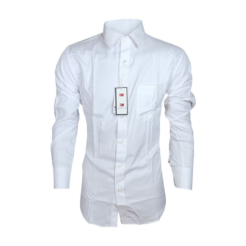 Aidailu Men Shirt Men Official Shirt White Dotted Designed For Sophistication And Versatility. Made From Premium Breathable Fabric, This Shirt Ensures All-day Comfort While Maintaining A Sharp, Polish