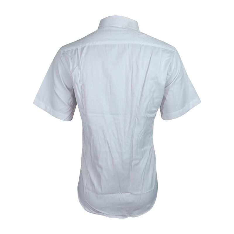 Aidailu Men Shirt Short Sleeve  Men Official Shirt White Dotted Designed For Sophistication And Versatility. Made From Premium Breathable Fabric, This Shirt Ensures All-day Comfort While Maintaining A