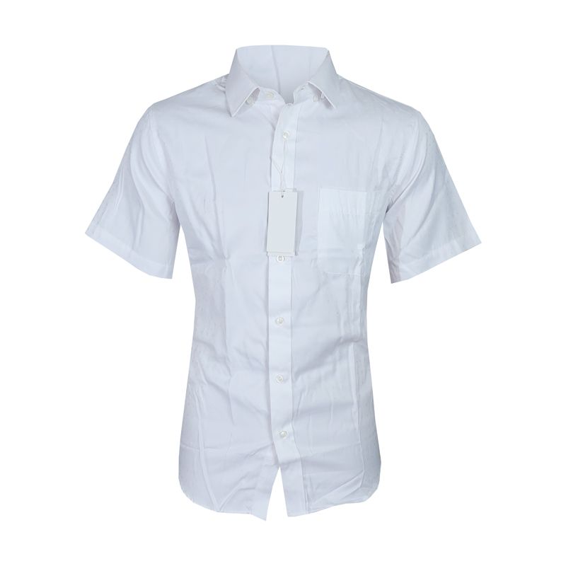 Aidailu Men Shirt Short Sleeve  Men Official Shirt White Dotted Designed For Sophistication And Versatility. Made From Premium Breathable Fabric, This Shirt Ensures All-day Comfort While Maintaining A