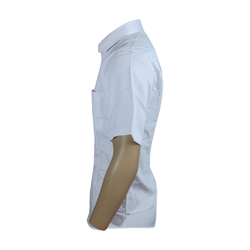 Aidailu Men Shirt Short Sleeve  Men Official Shirt White Dotted Designed For Sophistication And Versatility. Made From Premium Breathable Fabric, This Shirt Ensures All-day Comfort While Maintaining A