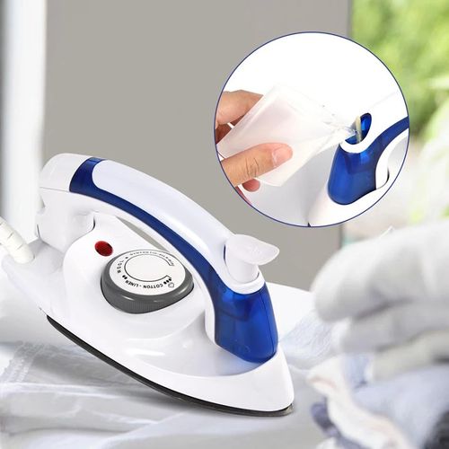 Travel Steam Iron Portable Mini Handheld Electric Iron Box Easy Handle For Ironing Clothes Folding. Combines Efficiency With Ease Of Use, Making Ironing Hassle-Free.,Comfortable Ergonomic Handle, Temp