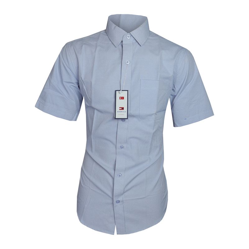 Aidailu  Short Sleeve  Men Shirts Office Wear Fashion Men's official Shirt  Easy to Iron Official Shirt.  Designed To Keep You Looking Polished, It's Perfect For Office Wear, Business Meetings,