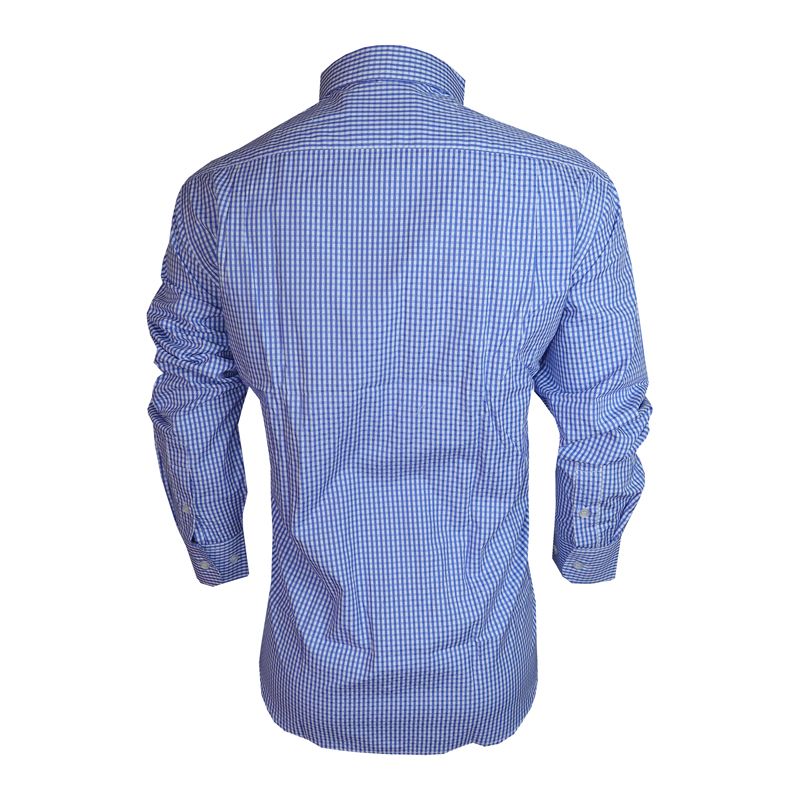 Men Shirt Men Official Shirt Classic Blue Checkered Designed For A Sophisticated Yet Relaxed Look. Whether You're Heading To Work Or A Casual Outing This Shirt Keeps You Looking Stylish And Comfortabl