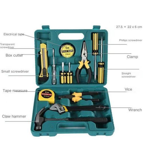 13 In 1 Piece Tool Kit Home Repair Hand Tools Set With Wrench Set Sortable Tool  Kit Household Hand Tools Box General Repair Screwdriver Pliers Hammer Plastic Combination