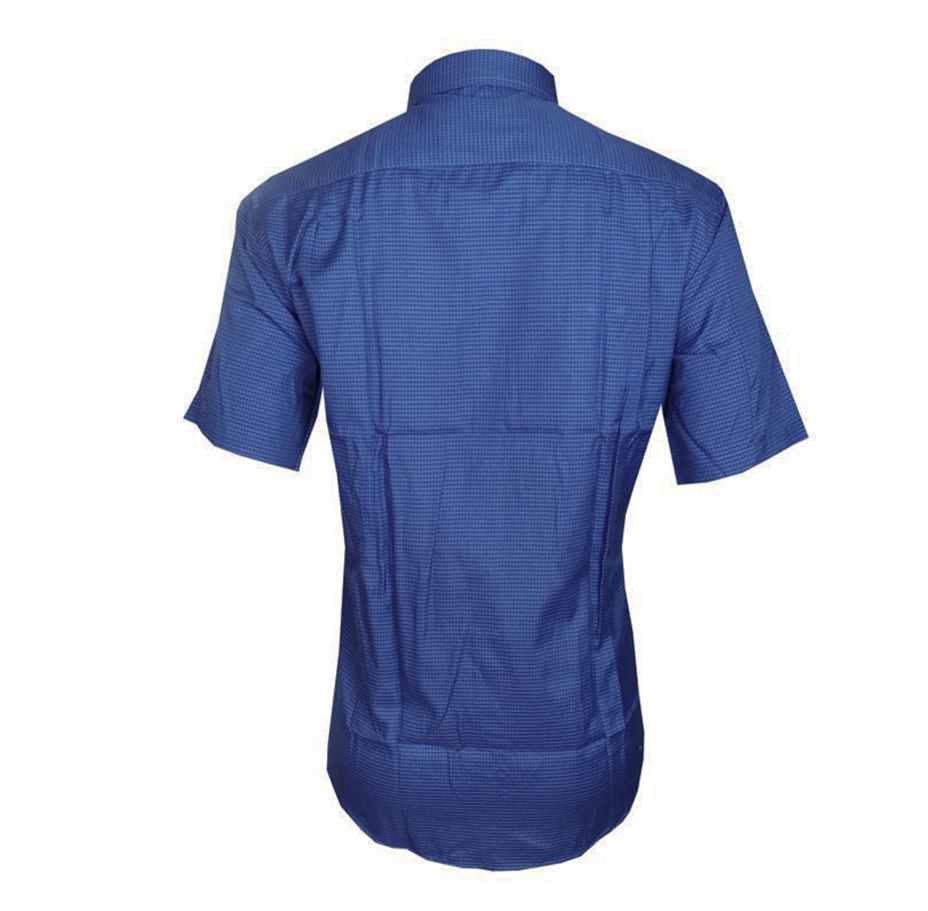 Men Shirt Men Official Shirt. Stay Stylish And Comfortable With This Navy Blue Short-Sleeved Formal Shirt, Designed For Both Professional And Casual Occasions.