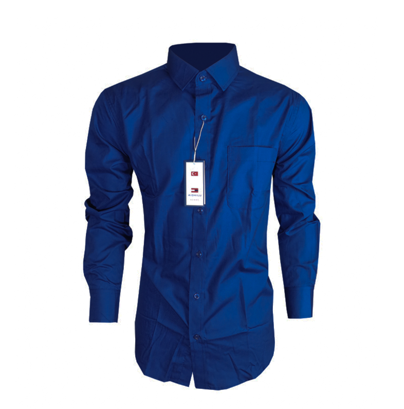 Aidailu Men's Clothes Black And Navy Men Official shirt Long-sleeved Casual Wear Classic Collar Men Shirt Tops For Adults
