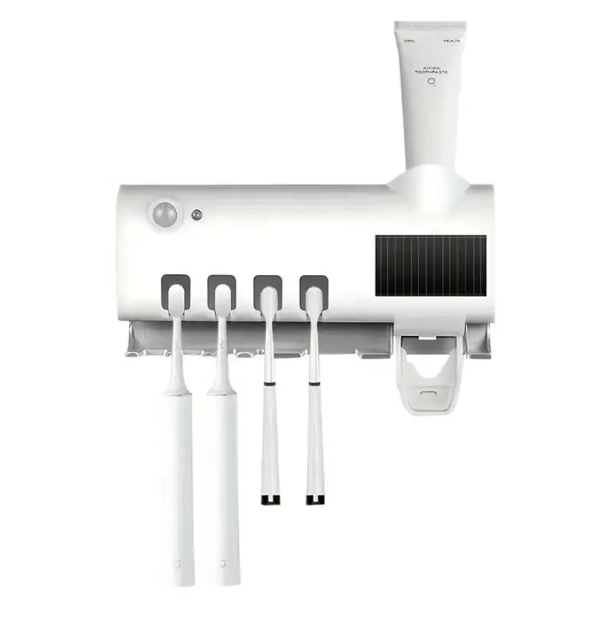 Automatic Toothpaste Dispenser Wall Mount Bathroom Accessories Toothpaste Squeezer Toothbrush Holder Toothpaste Storage. Automatic Toothbrush Disinfection Holder, Intelligent Toothbrush Disinfector