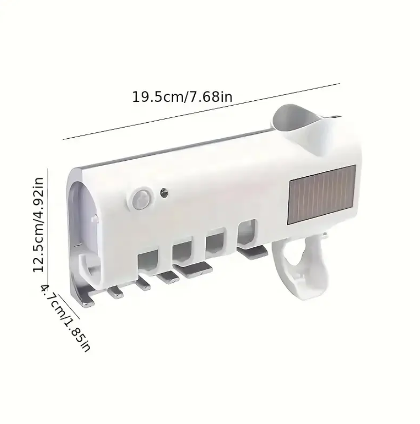 Automatic Toothpaste Dispenser Wall Mount Bathroom Accessories Toothpaste Squeezer Toothbrush Holder Toothpaste Storage. Automatic Toothbrush Disinfection Holder, Intelligent Toothbrush Disinfector