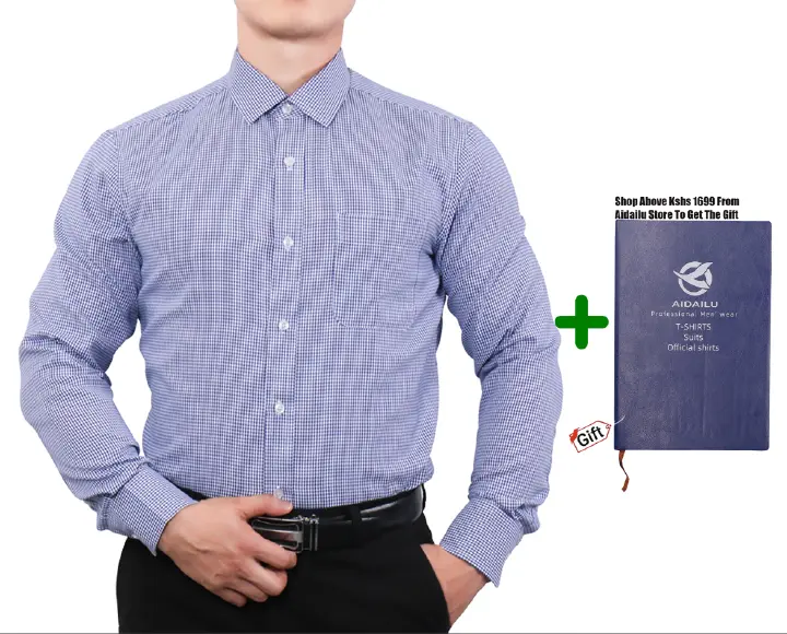 Fashion Casual Men's Official Shirt Perfect For Professional And Semi-Formal Occasions That Combines Elegance And Functionality, Featuring A Tailored Fit, A Button-Down Front, And A Subtle Checkered P