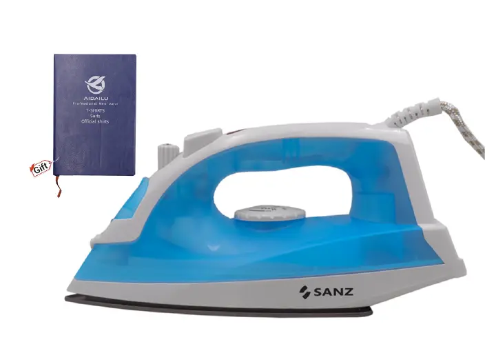 SANZ Blue And White Electric Iron Box Household Steam Handheld  Non-stick Soleplate Iron BOX For Home Use With Adjustable Temperature Portable Electric Iron Ceramic Non-Stick Soleplate Vertical Steam