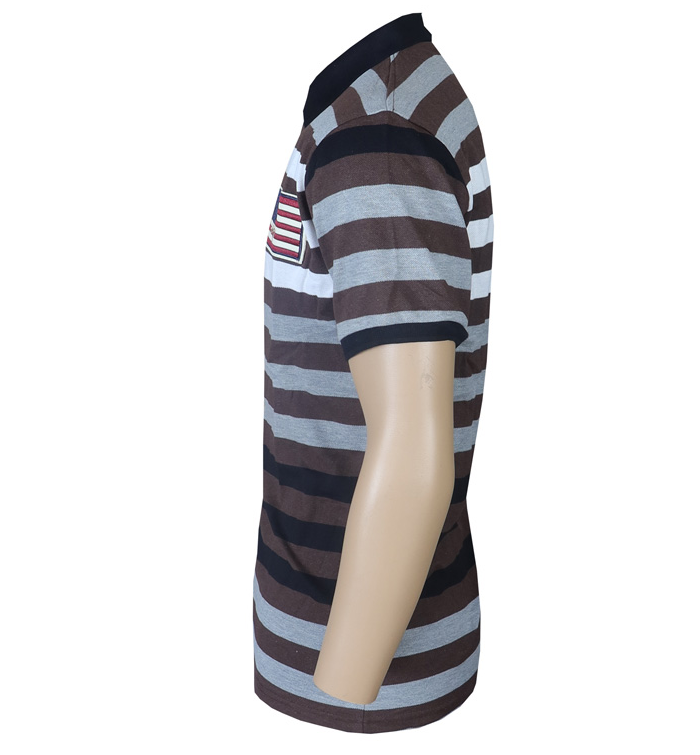 Men Shirt Wear Men Polo T-shirts. Upgrade Your Casual Wardrobe With Our Premium Men’s Striped Polo T-Shirts, Crafted From A High-Quality Blend Of Polyester And Cotton